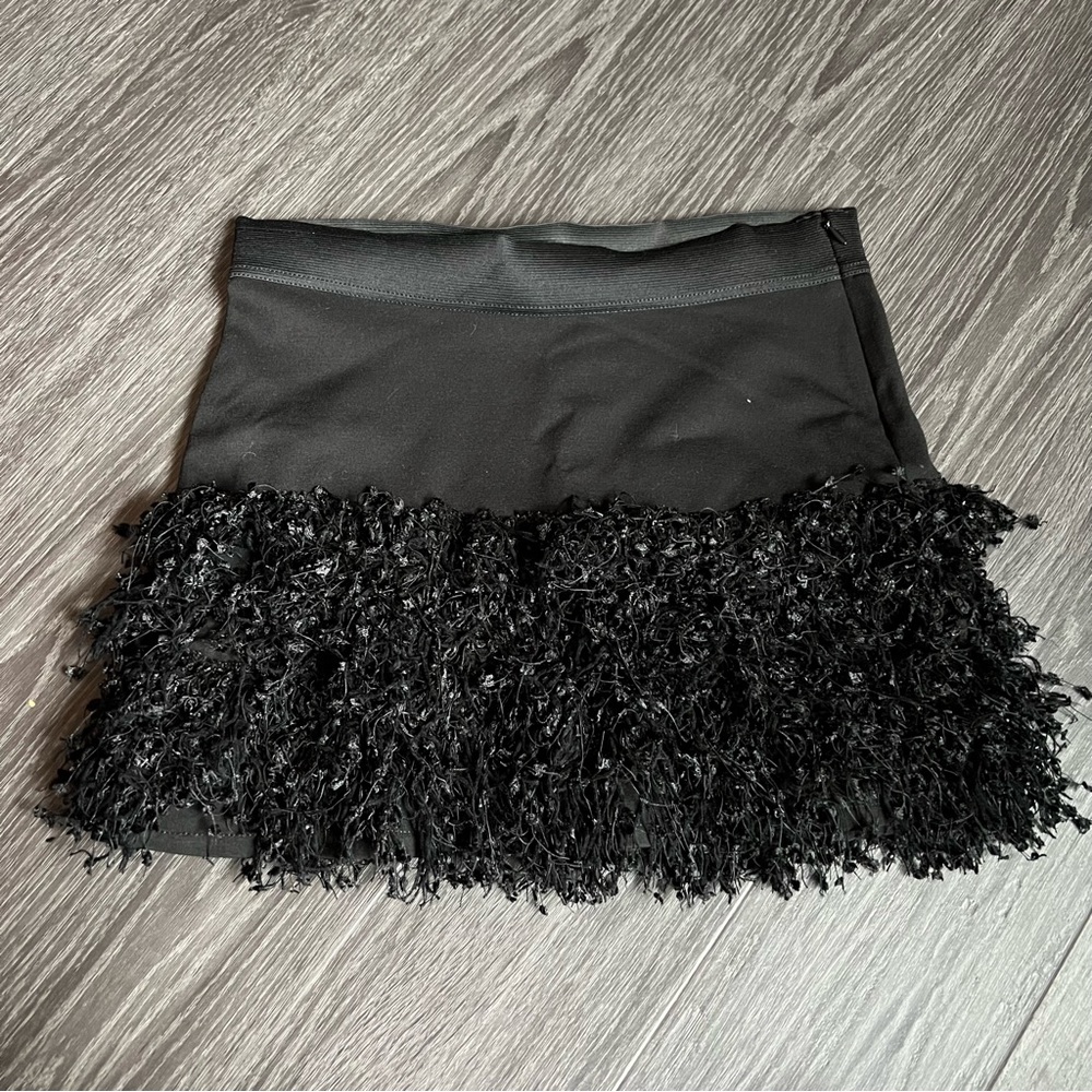Black mini skirt